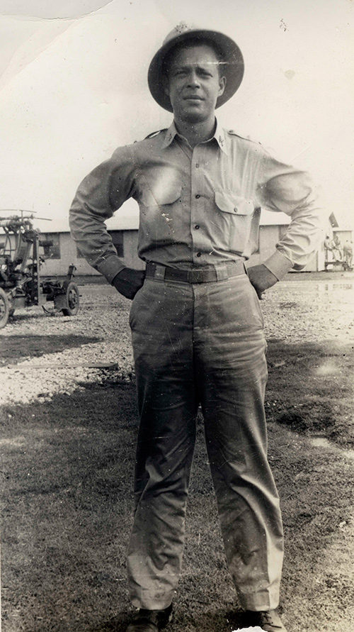 Bernard Warshaw at Fort Stewart, GA in July 1942